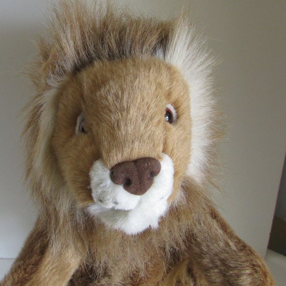 LION HAND PUPPET Lined 11" (Full Body) 80% stuffed PLUSH Stuffed Animal - Picture 7 of 12